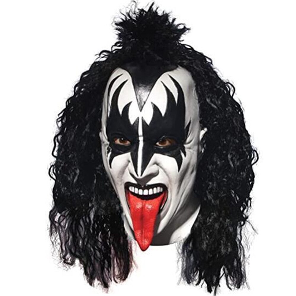 Disfraz-accesorio Simmons Punk máscara Cosplay Vocal máscara de cierre máscara de lengua Hollowen disfraz-Máscaras de utilería: Tongue
