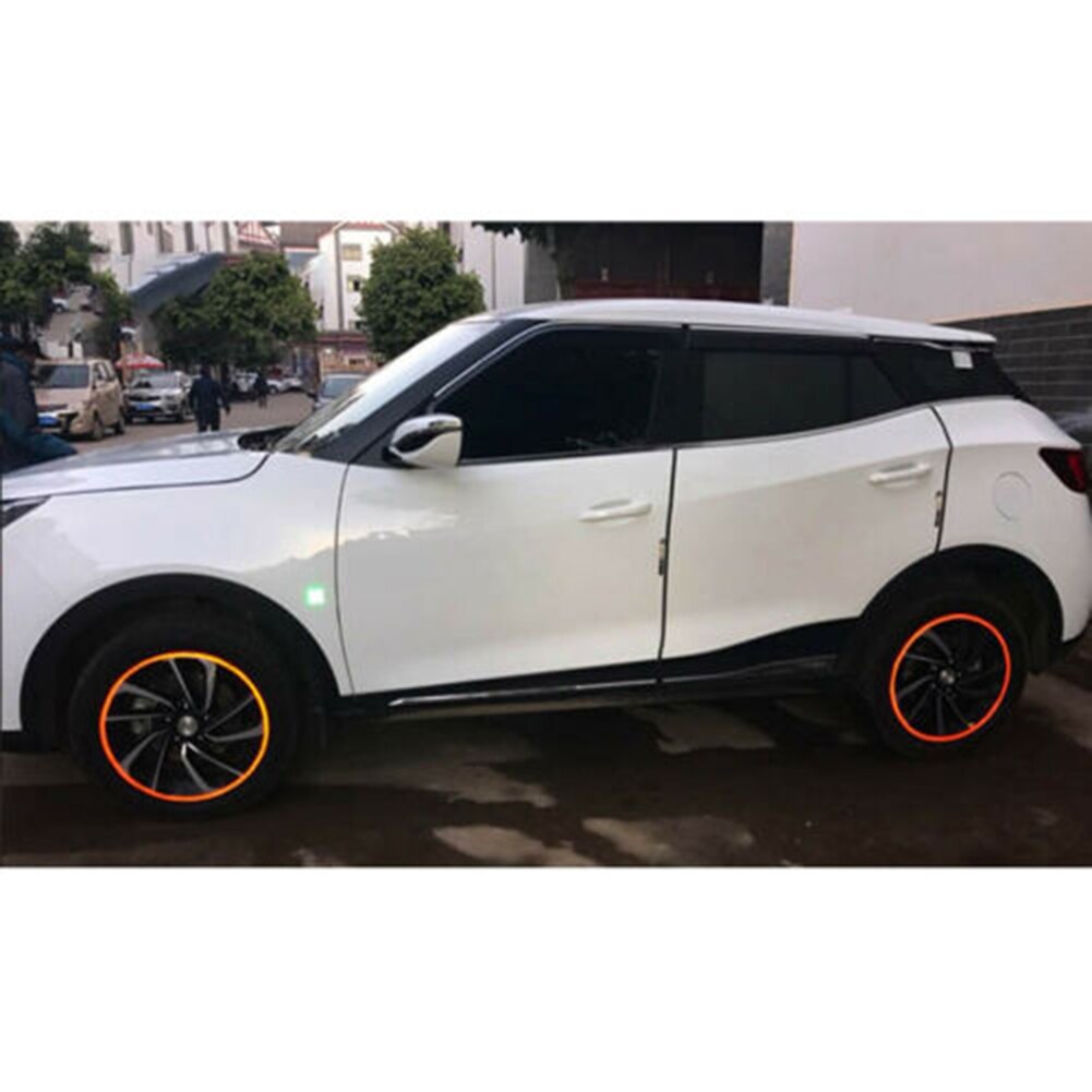 20 Strips Red Reflective Motorcycle Car Rim Stripe Wheel Decal Tape Sticker Ring Viny Material High