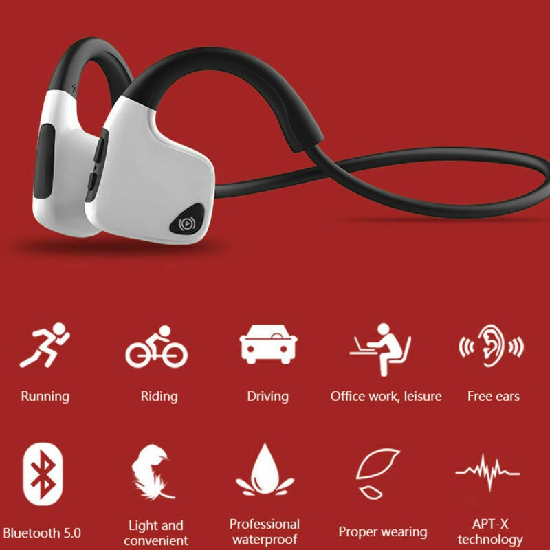 R9 Beengeleiding Bluetooth Oortelefoon V5.0 Headsets Draadloze Sport Oordopjes Handsfree Draadloze Koptelefoon Voor Mobiele Telefoon