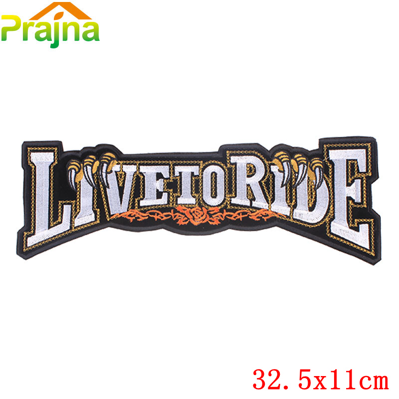 Parches de motociclista Punk para ropa, parches bordados con alas de calavera para ropa, pantalones vaqueros, chaqueta, apliques, insignias de parche para motocicleta: Zinc envejecido