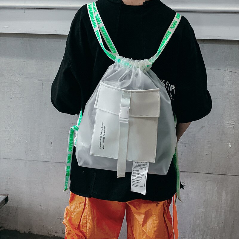 Transparent PVC Backpack - Waterproof Travel Bag - Casual Outdoor Rucksack