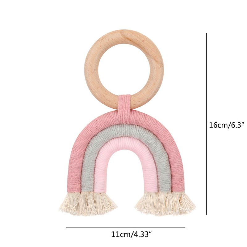 Regnbue veggheng fargerik håndlaget veving ornament hjemmedekorasjon tilbehør til soverommet barnehage baby barnerom: Myq 161