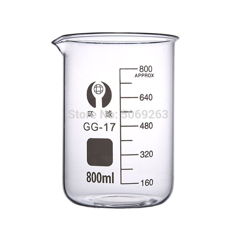 1Set Lab Borosilicaatglas Beker Alle Maten Chemische Vorm Borosilicaatglas 3.3 Met Afstuderen