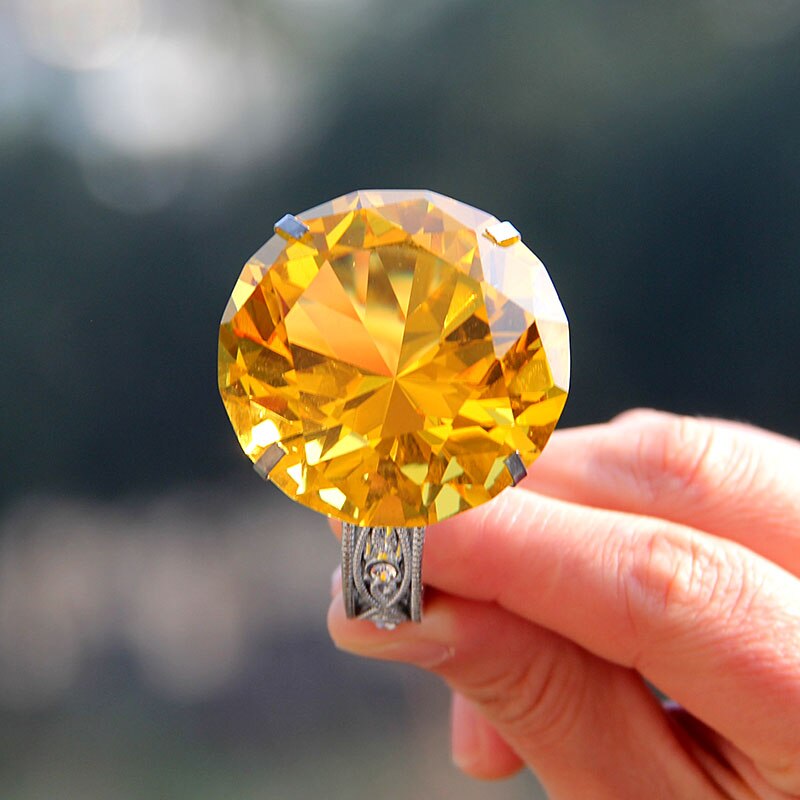 Crystal Glass Diamond Napkin Rings Table Decoration Crafts Wedding Banquet Dinner Party Birthday Home Ornaments 11 Colors: amber