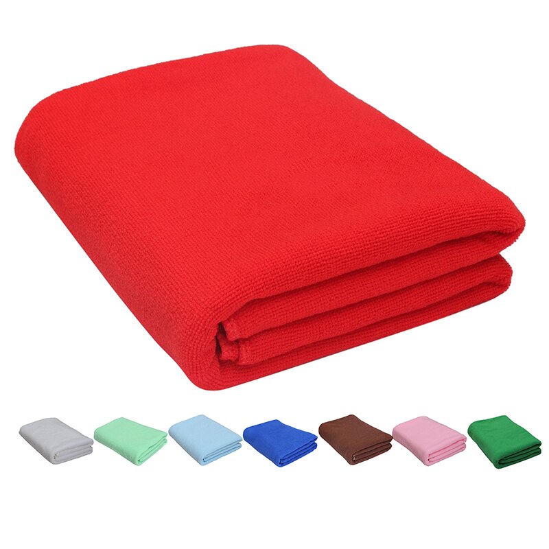 Praktische 2x Grote Microvezel Handdoek Sport Bad Gym Quick Dry Reizen Zwemmen Camping Beach, Rood