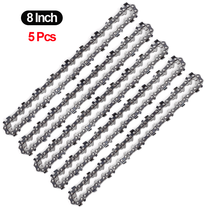 Mini Steel Chainsaw Chains Electric Saw Accessory Replacement Electric Chain saw Chains Power Tool Accessories 4Inch/6Inch/8Inch: 5PCS 8 Inch