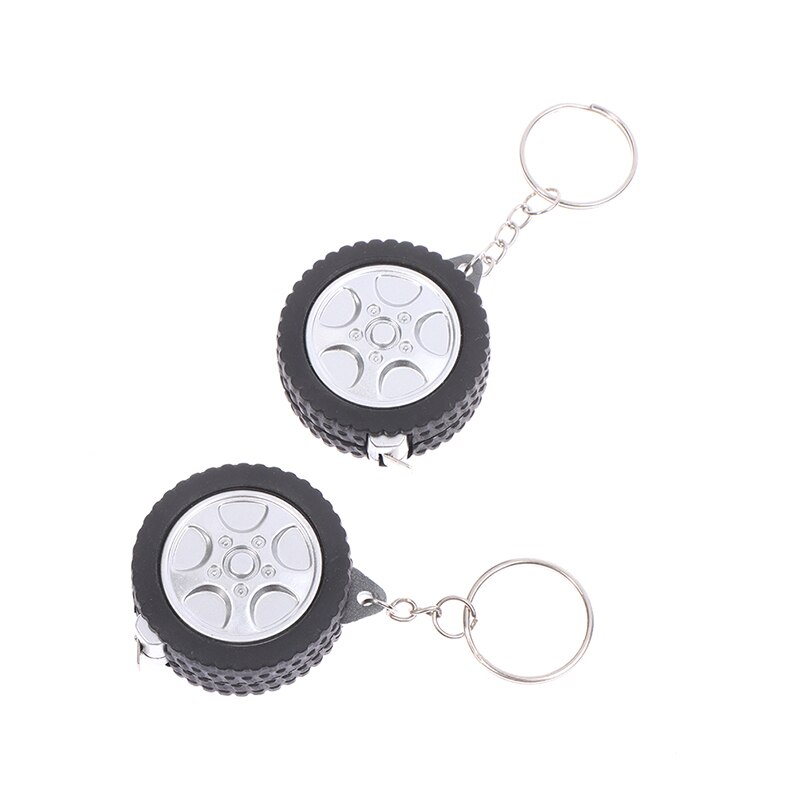 1m Tape Measure Tire Shape Mini Retractable Tape Centimeter/Feet Keychain Ruler For Travel Camping Sewing Tool