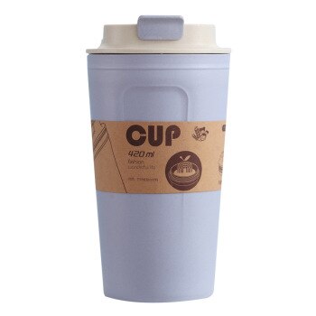 Taza de café moderna Simple de la protección del medio ambiente de creativa de alta temperatura a prueba de fugas casa Oficina taza: blue