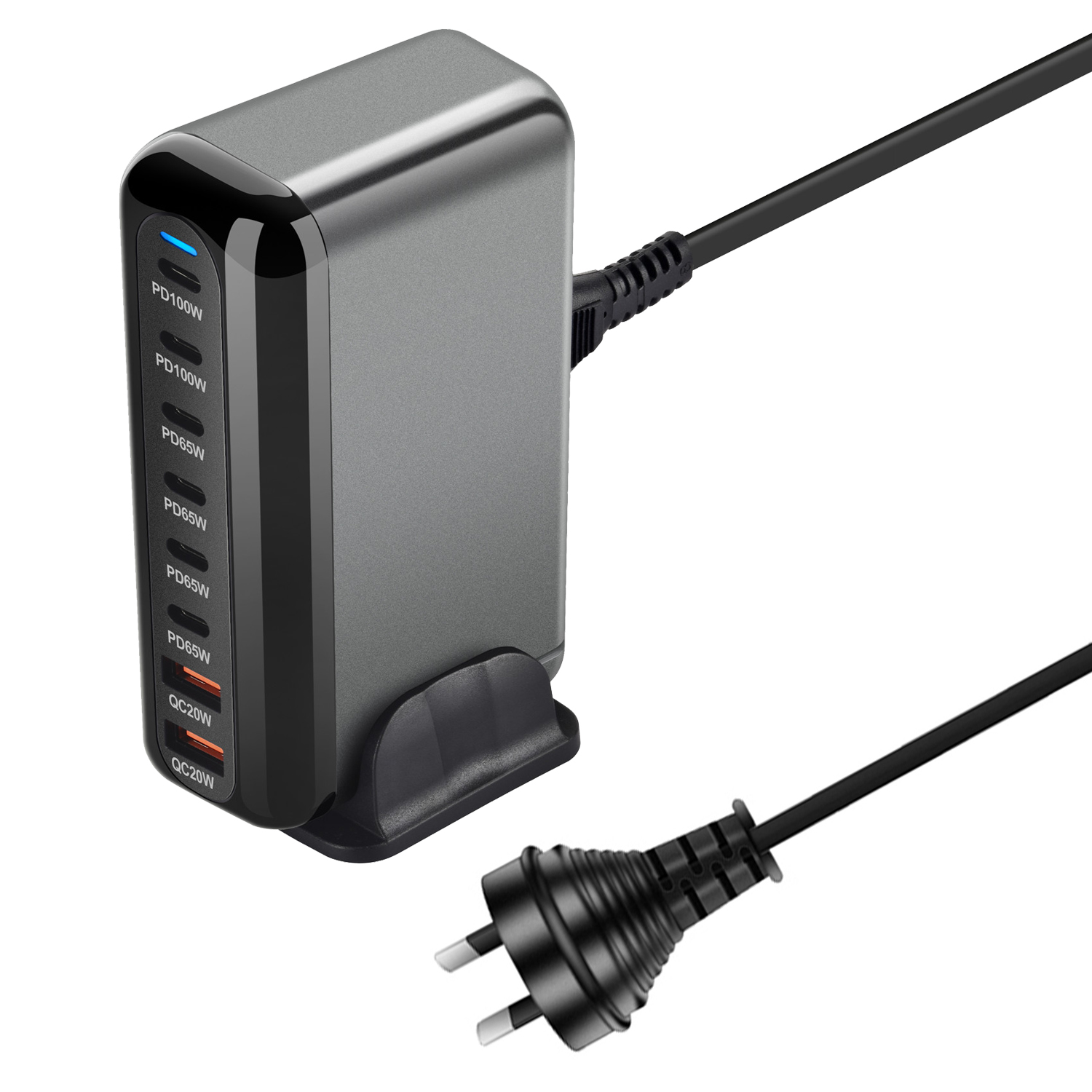 cargador rápido GaN de 500W y 8 puertos 4,0 3,0 tipo C PD cargador USB portátil QC4.0 3,0 cargador rápido para ordenador portátil IPhone16 15 14 13: DE