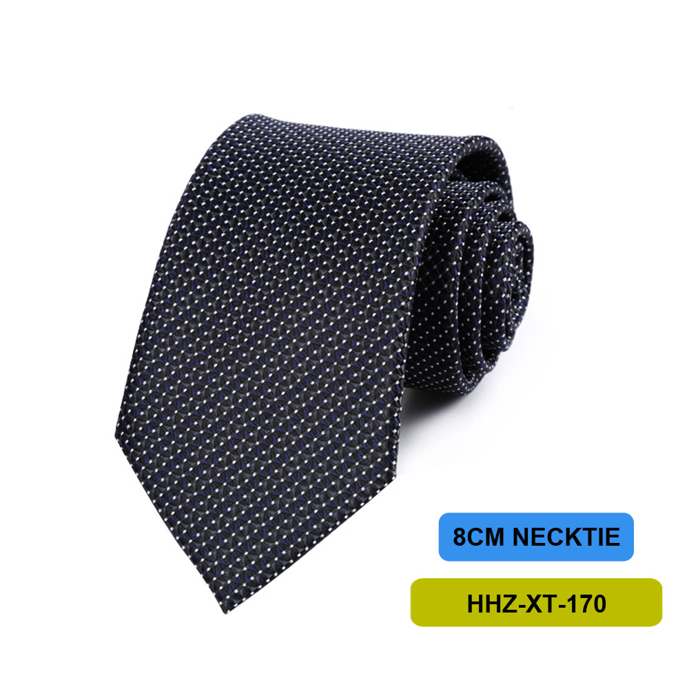 Corbata para hombre de 8CM, corbatas a cuadros a rayas lisas de color negro marino para hombre, corbata tejida de Jacquard para novio, corbata para de boda de negocios: Albaricoque