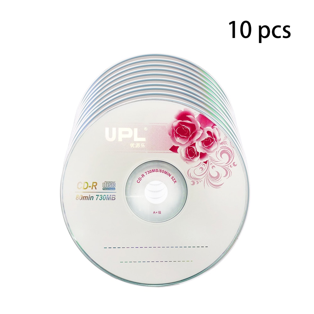 10Pcs CD-R 700Mb/80Min Lege Schijf Grade Een 52X Multispeed Stabiele Cd Schijf Voor De Backup en Opslag Van Gegevens Foto &#39;S Muziek Etc