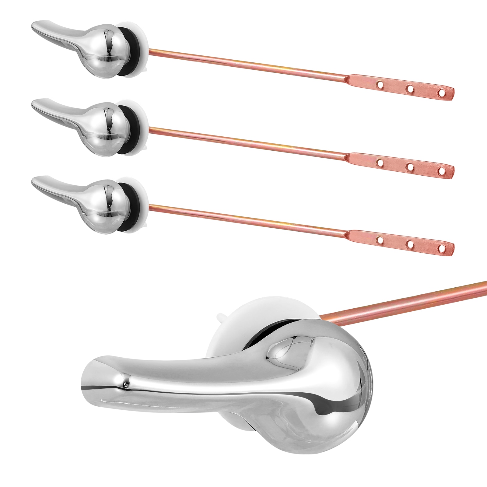 4pcs Toilet Tank Flush Lever Handle Universal Front Mount Toilet Handle Replacement Fits Most Toilets