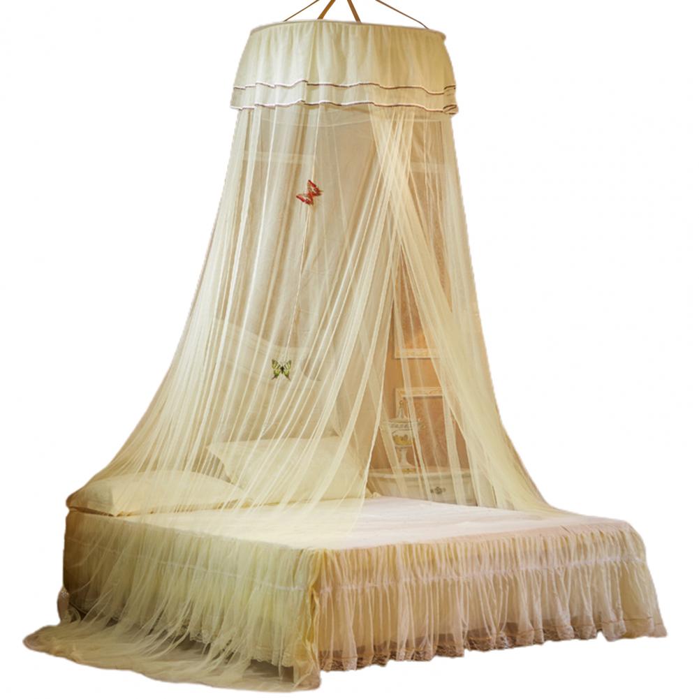 6 Color Lace Bed Canopy Mosquito Net  Hung Dome Mesh Canopy Princess Round Dome Bedding Net Bed Mosquito Netting