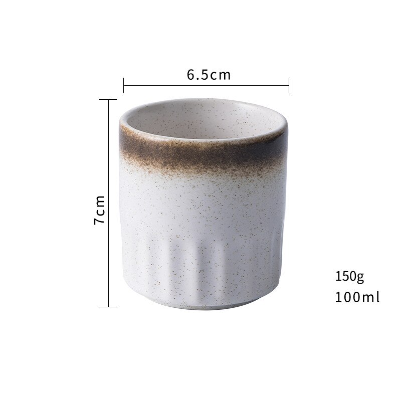 Vintage Water Cups Retro Tea Bowl Ceramic Tea Cup Pottery Container Teaware Drinkware Crafts