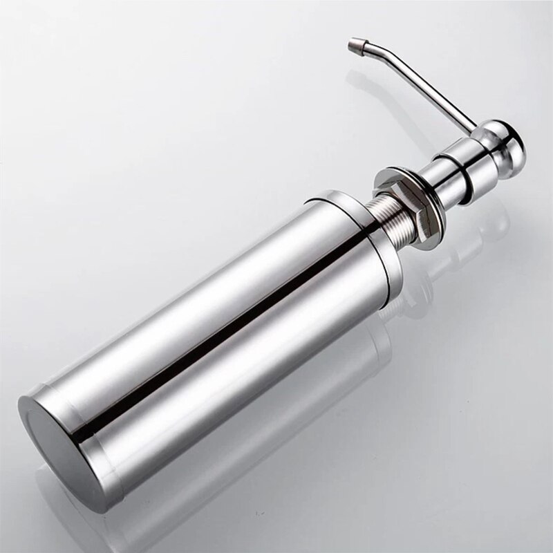 WZLY Küche Flüssigkeit Spender Messing Hand Drücken Flüssigkeit Seife Spender Spray Kunststoff Flasche 400/500ML Küche Sink Ersatz