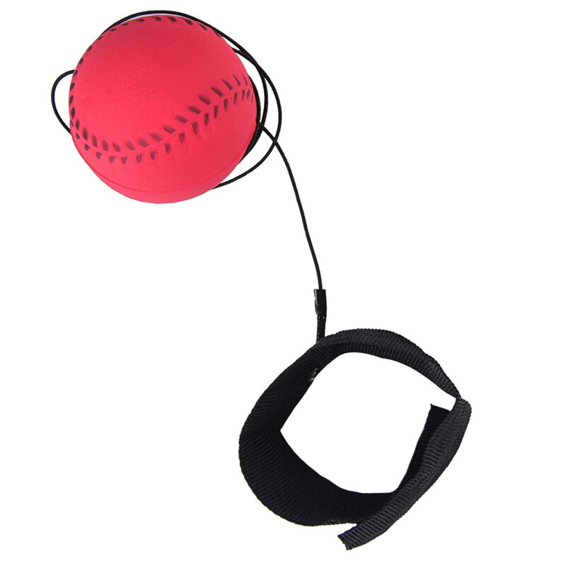 Terugkeer Spons Rubber Hand Bal Spel Oefeningen Stuiteren Elastische Sport Op Nylon String Kinderen Kids Outdoor Speelgoed Bal: pink softball