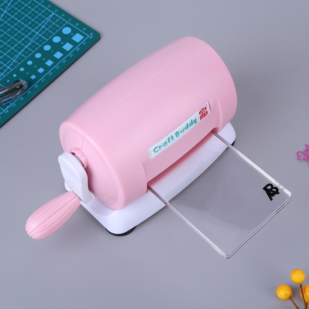 Diy di skæring prægemaskine scrapbooking dies cutter papir kort die-cut maskine hjem prægning dies værktøj lyserød lilla