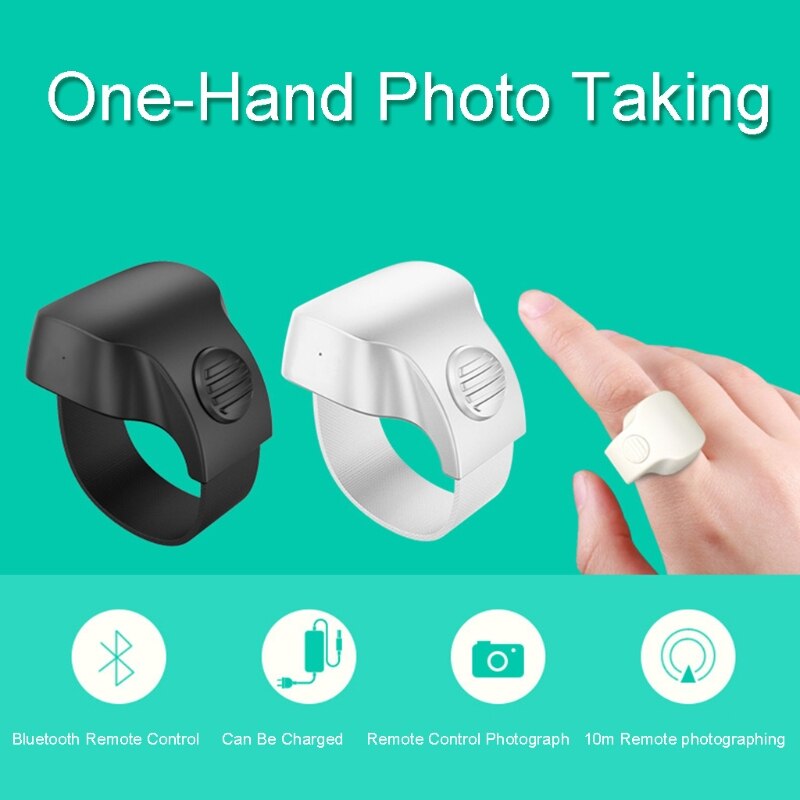 Phone Selfie Shutter Ring Mobile Phone Camera Shutter Indoor Outdoor Bluetooth Remote Control Taking Photo Smart Ring