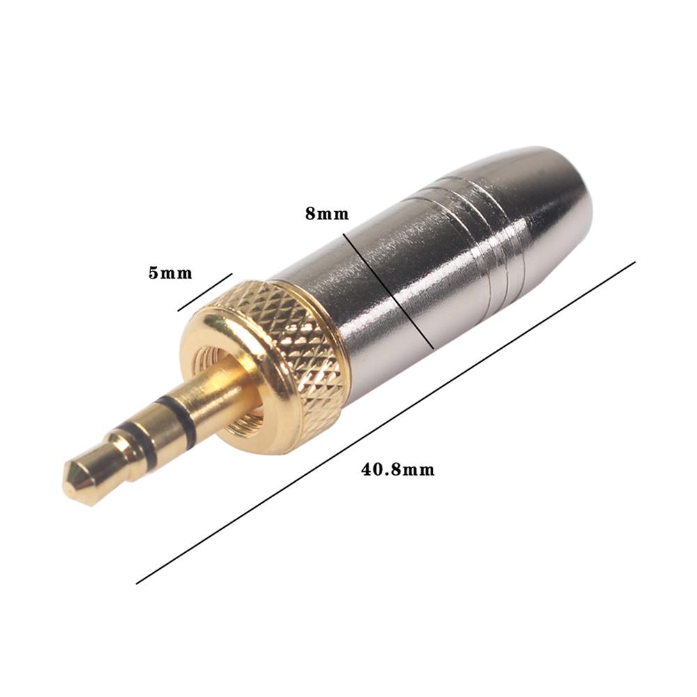 Stereo Solder Plug All-metal Female 3.5MM Stereo Plug With Internal M6 Thread For Wireless Microphone