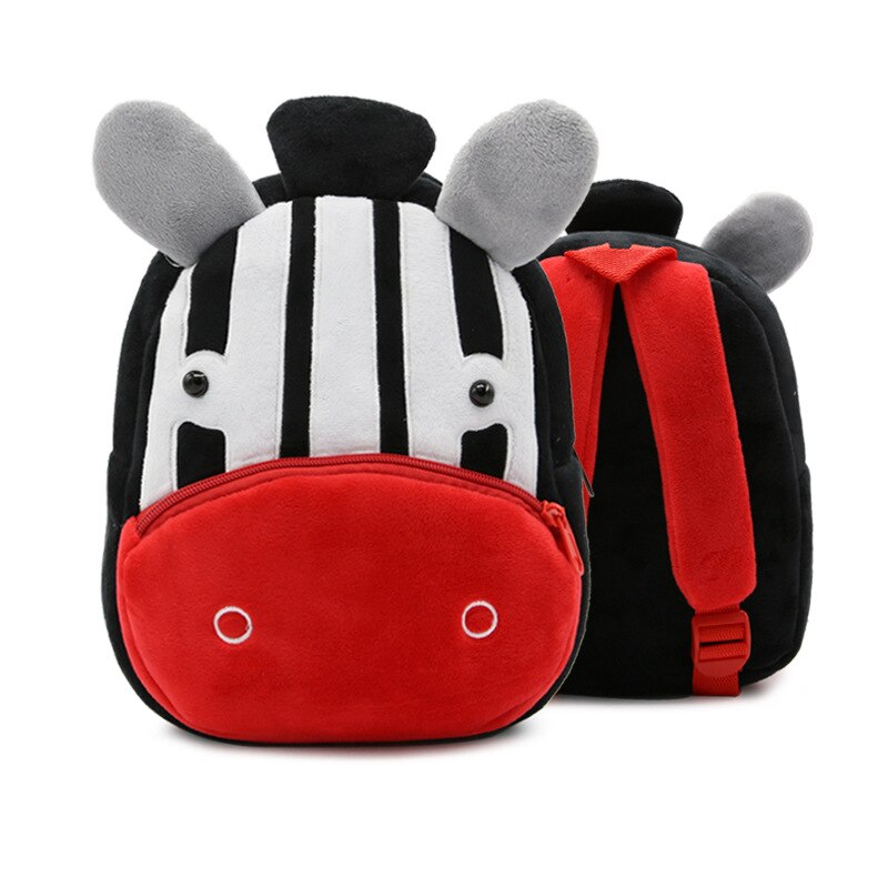 Merk kinderen schattige olifant kleuterschool hond schooltas jongens cartoon kinderrugzakken voor meisjes jongens dieren schooltassen: Zebra