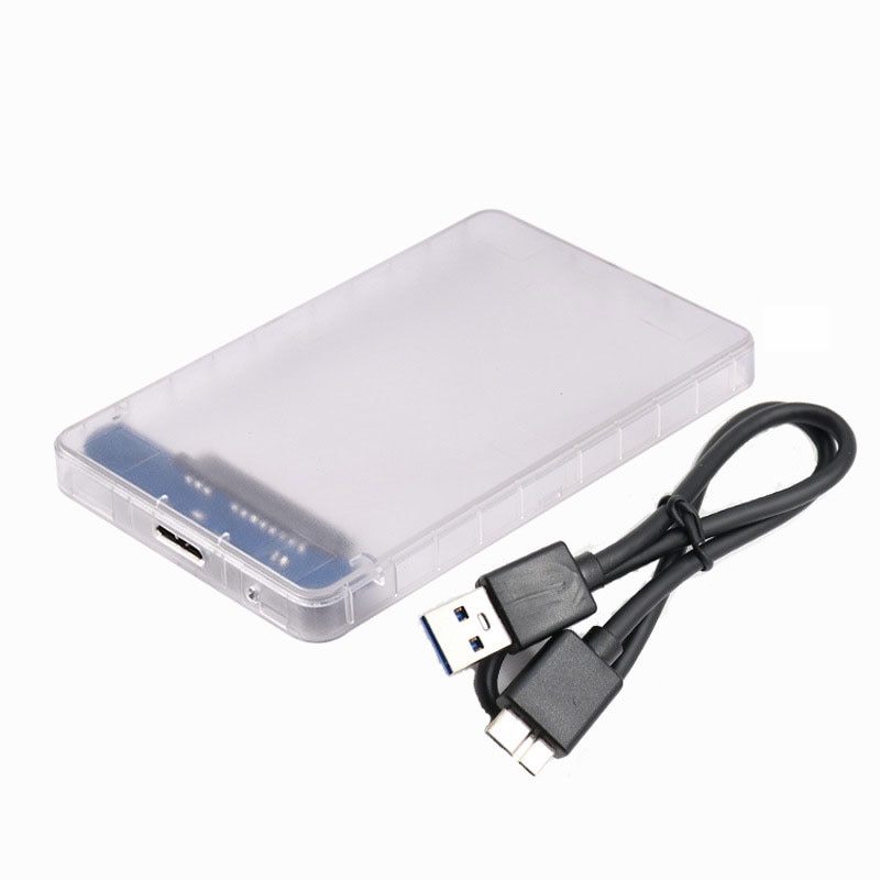 2.5 pollici 5Gbps Trasparente Caso HDD SATA 3.0 A USB 3.0 esterno duro Disk unità SSD allegato scatola di Sostegno 2TB Protocollo UASP scatola