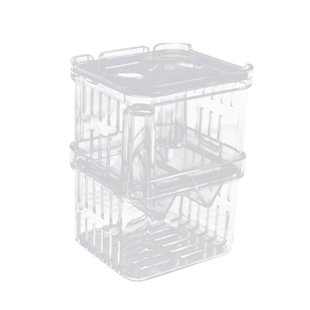 Aquarium Fish Breeder Box High Clear Double Hatching Incubator Hatchery Isolator Breeding Isolation Box Fish Tank Turtle Reptile