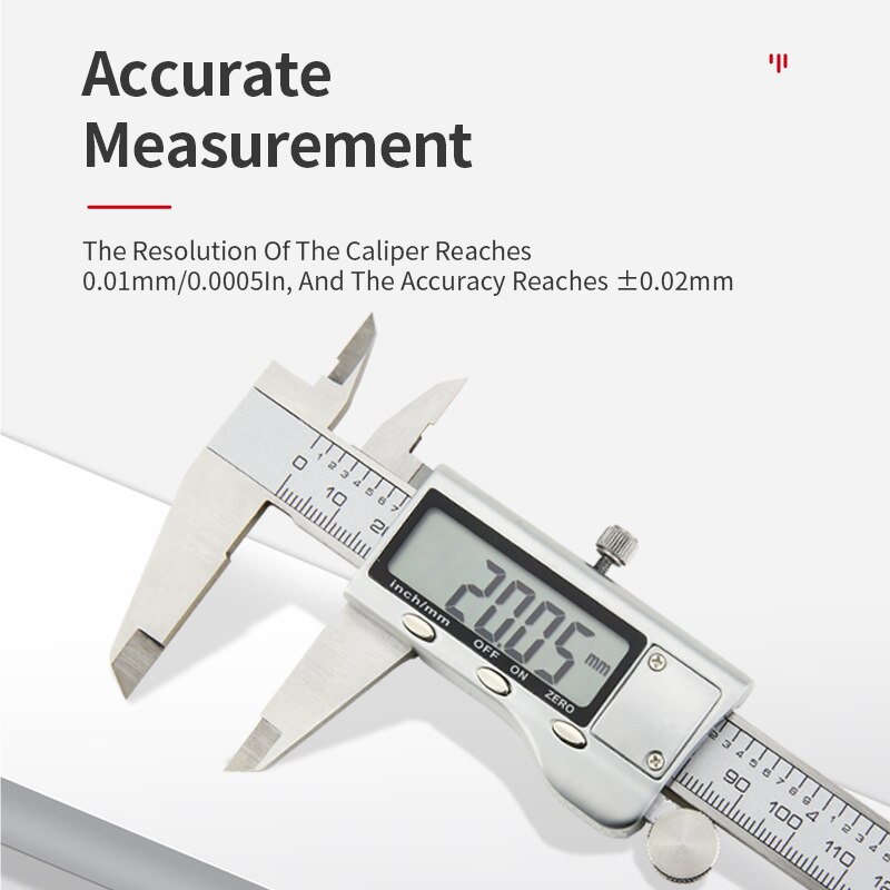 Digital Calipers Metal case 6-Inch 150mm Stainless Steel Electronic Digital Vernier Caliper Metal Micrometer Measuring
