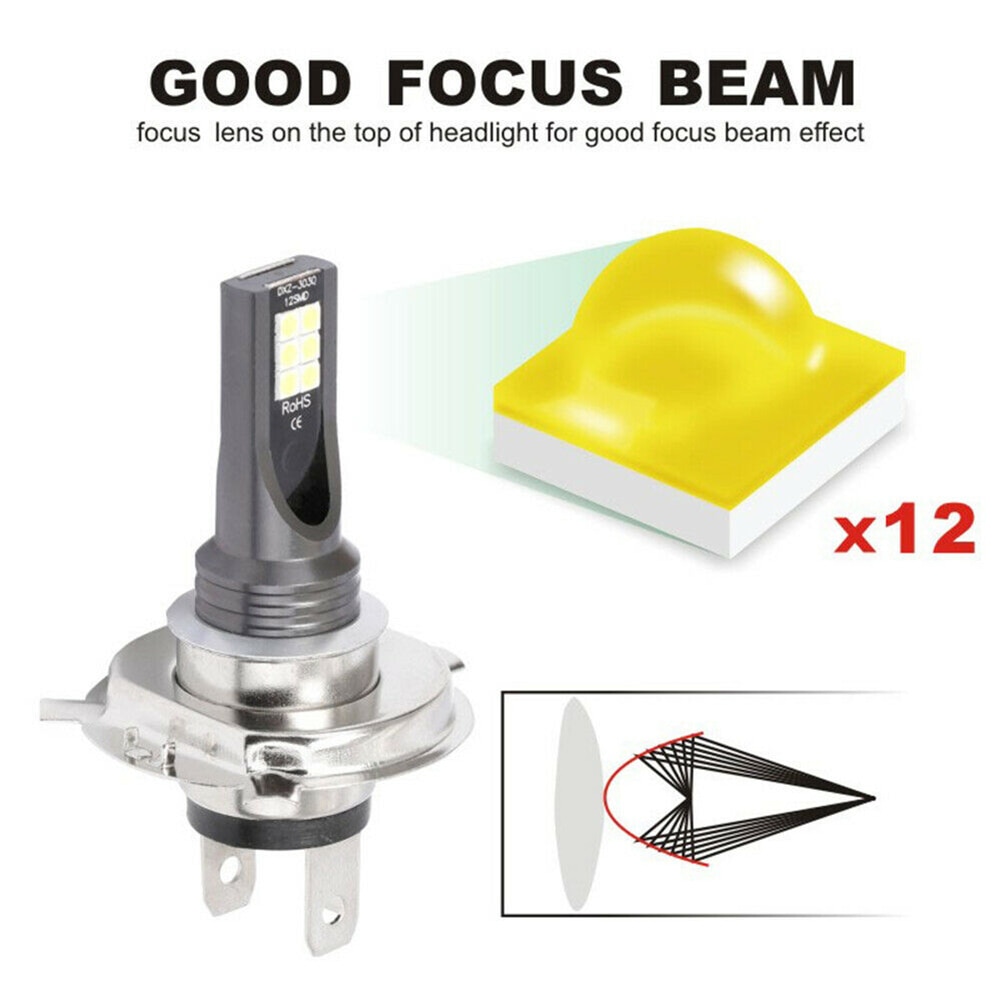 2 stk  h7 80w 10000lm led bil forlygte konvertering glober pærer beam 6000k kit bil forlygte pære led lampe til biler