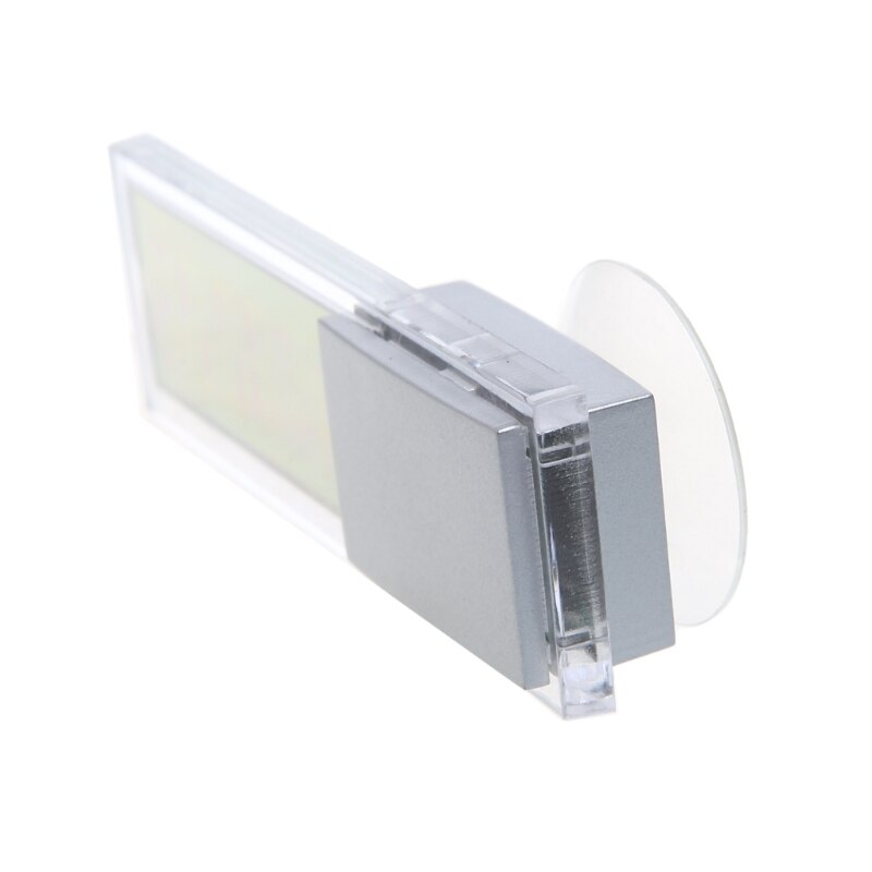 Mini termómetro Digital LCD para coche y camión, reloj con ventosa, 2 en 1