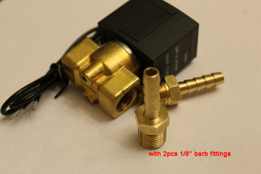 1/8 " elektrisk magnetventil luftgas diesel  b20n 220 vac w modhagefittings 1/8 " gevind