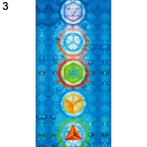 Rektangel regnbue 7 chakra mandala bohemia tæppe gobelin sommer badehåndklæde yogamåtte 150cm x 75cm sjal: 3