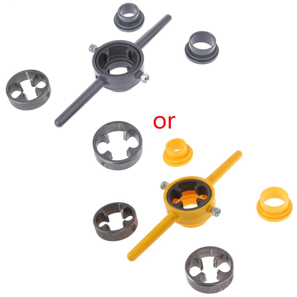 PVC Thread Maker Tools Kit NPT Die Set Pipe Threader For Pumps Pipes Hand Tool Set