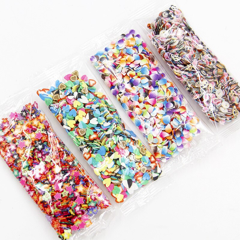 1000pcs/bag DIY Slime Soft Pottery Fruit Slices Filler For Nails Art Slime Fruit Slime Accessories Supplies Decoration Toy