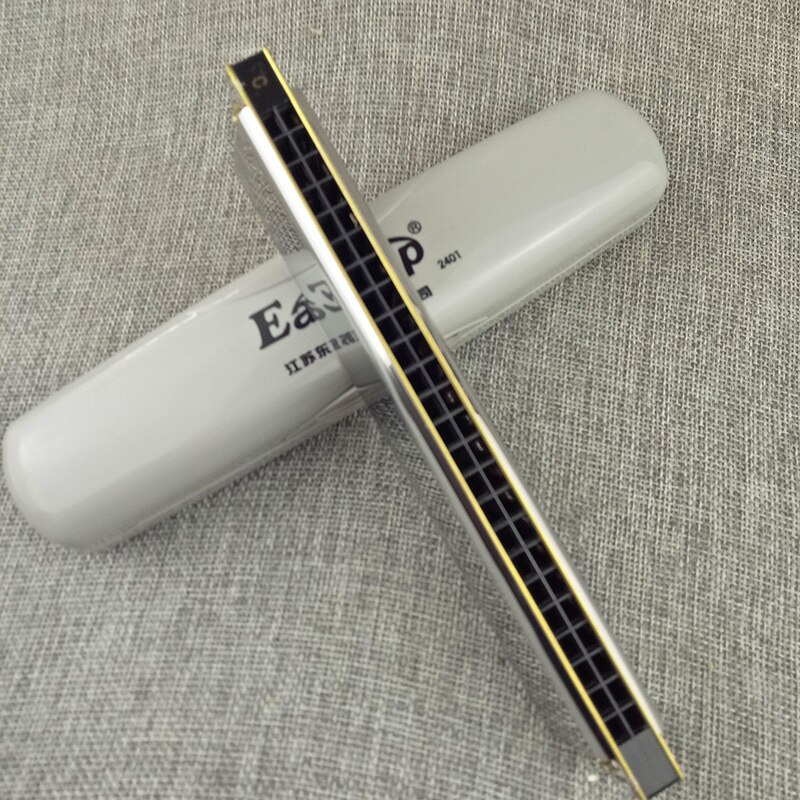 Easttop Tremolo Harmonica - 24 Hole C Key - 25 Keys - Resin Body - Chrome Plated Cover