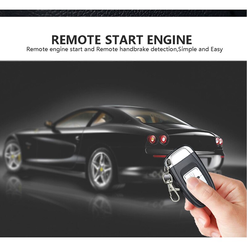 Smart One-button Start Car Alarm System Push Engine Start Stop Button Lock Ignition Immobilizer With Remote Keyless Alarm System