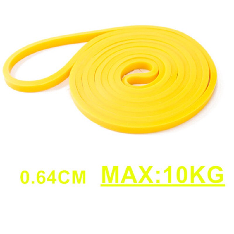 Resistance Band Exercise Elastic Natural late Workout Ruber Loop Strength Pilates Fitness Equipment Training Expander Unisex 208: YELLOW