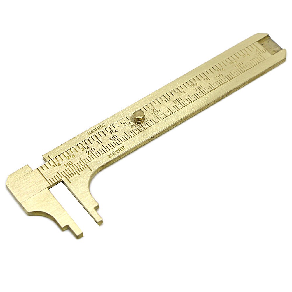 Millimeter / Inches Double Scale Vernier Caliper Ruler Brass copper ruler 80 /100 /120mm Precision measuring instrument