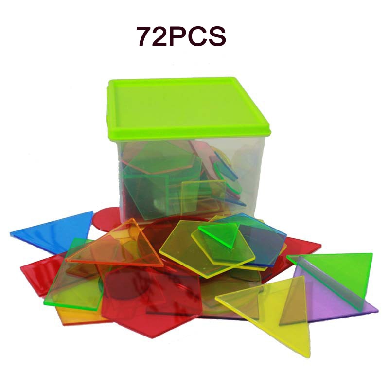 Baby legetøj tidligt uddannelsesmæssigt læringshjælp legetøj gennemsigtig og farverig blokke geometrisk figur matematik undervisning legetøj
