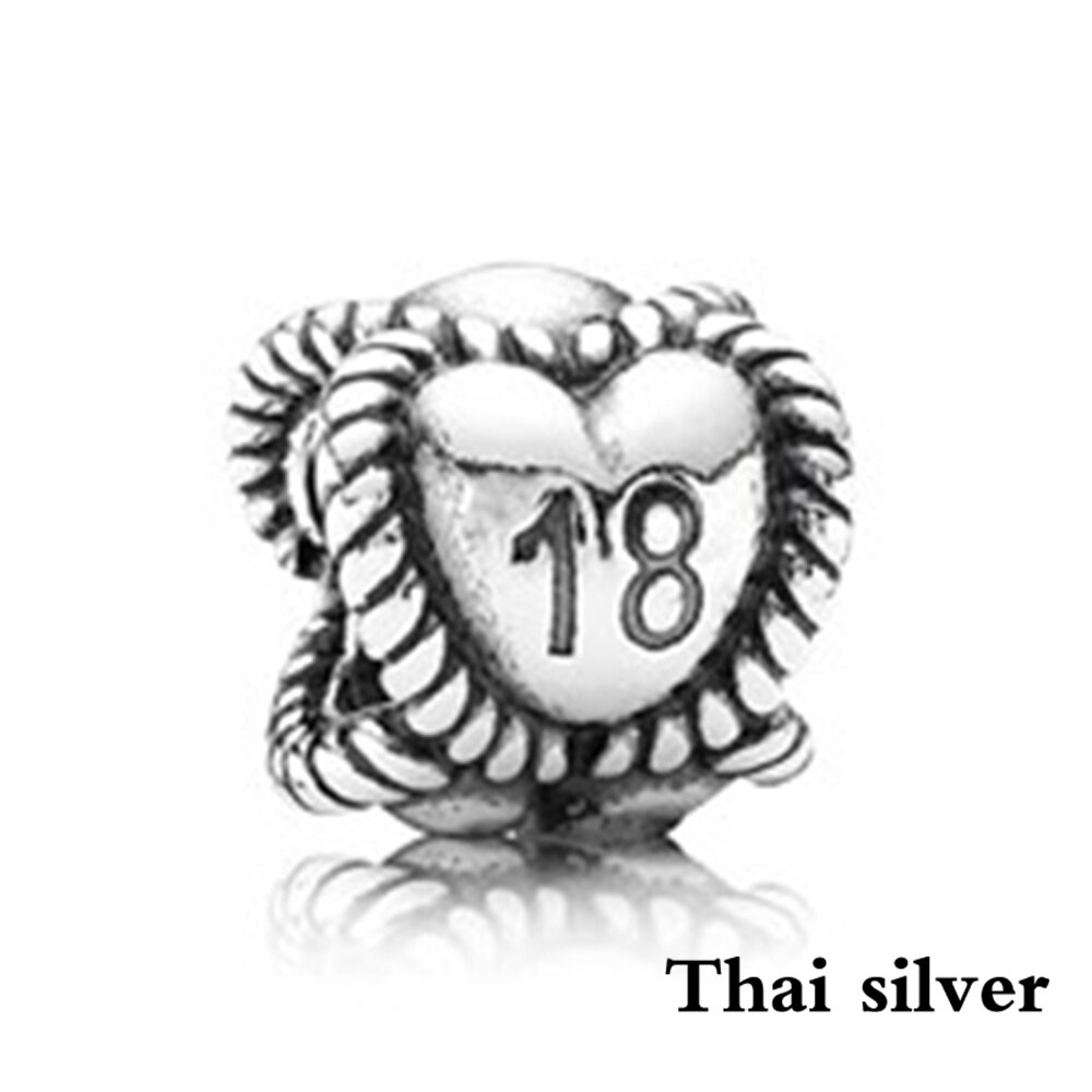 NEUE Thai Silber Retro Weihnachten Baum Schneeflocke Bär Eule Blume Liebe Perlen Clip Charme Original Begrenzte Edition Schmuck: PDLLW0655