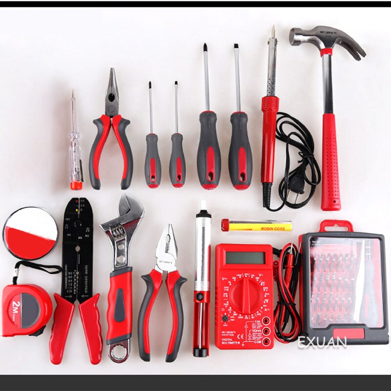 Multifunctional electric toolbox household maintenance toolbox 50-piece manual household toolbox is durable