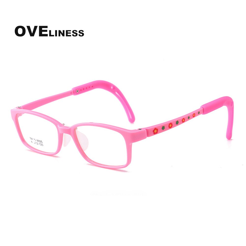 TR90 myopia optical Glasses frame boy girl Prescription eyeglasses kids soft eyewear transparent clear spectacles children: pink