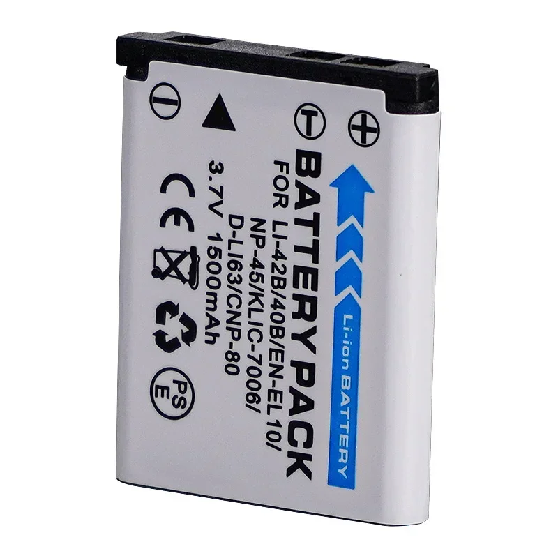 Batería de 3,7 V y 1500mAh, Cargador USB LCD para Fuji Li-40B NP45 NP 45 45B EN EL10 FUJIFILM NP 45a, Li-42B Li 40B NP-45 Li 42B
