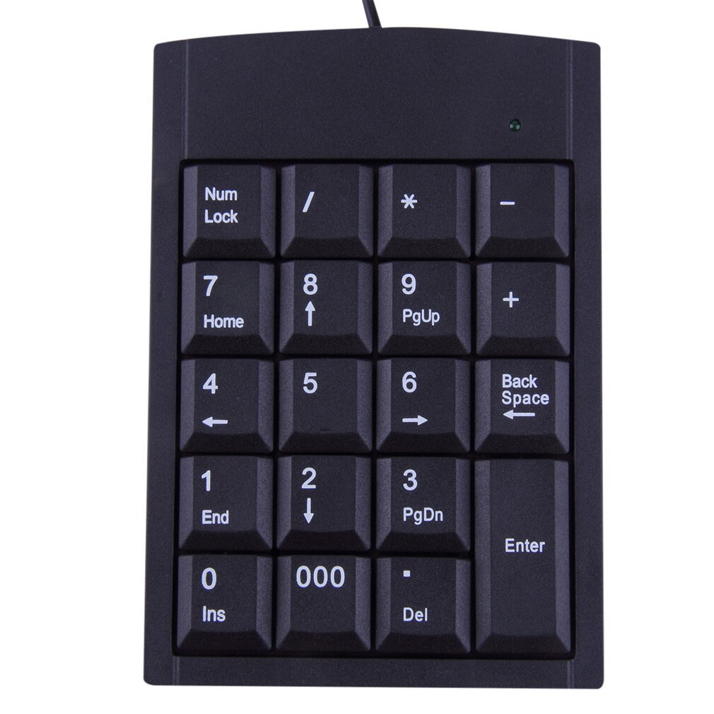 Mini USB Keyboard USB Wired Numeric Keyboard Keypad Adapter 19 Keys for Laptop PC Windows 2000 XP Vista 7 or Millennium Edition