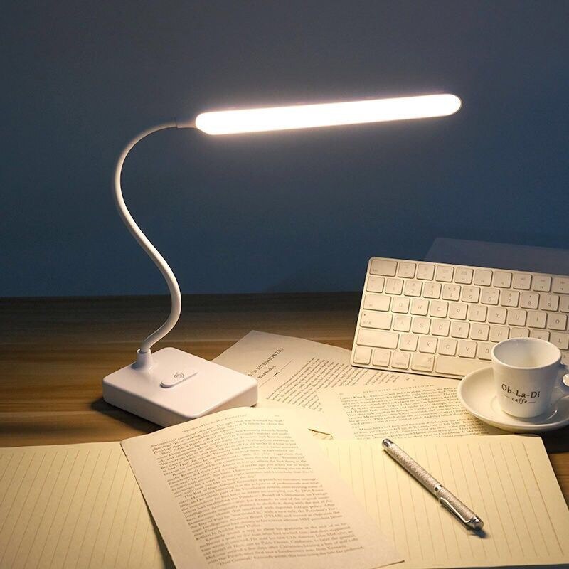 Led stativ skrivebordslampe moderne kontor læsebord lys berøringsafbryder bøjning usb stik i arbejdsdæmper led bordlamper til soveværelse