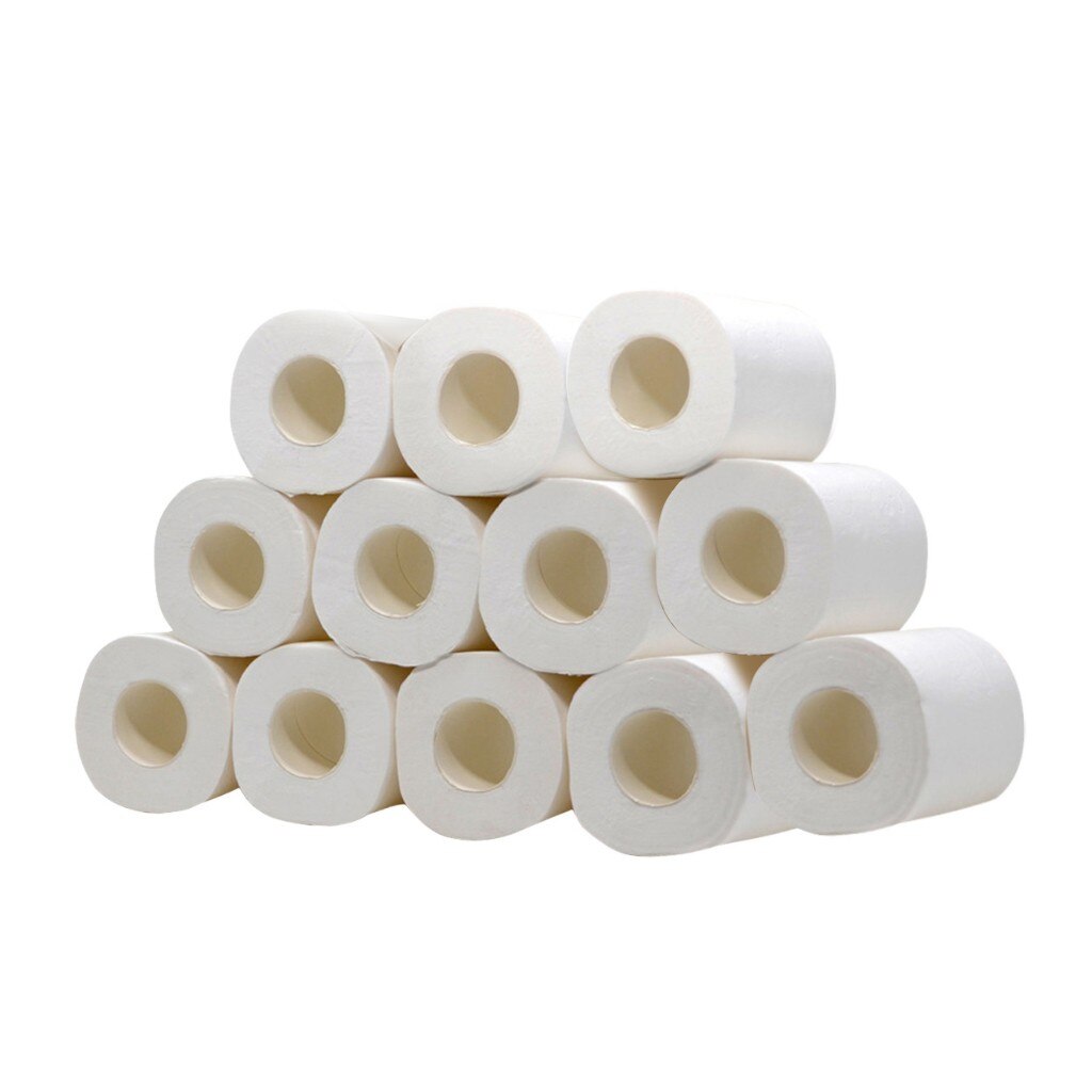 White Toilet Paper Toilet Roll Tissue 6/8/10/12 Roll Pack Towels Tissue toilet paper bulk papel higienico toilet tissue 97: D