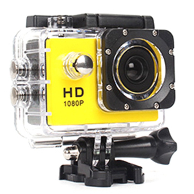 ABHU-480P moto Dash sport Action caméra vidéo moto Dvr Full Hd 30M étanche: Yellow