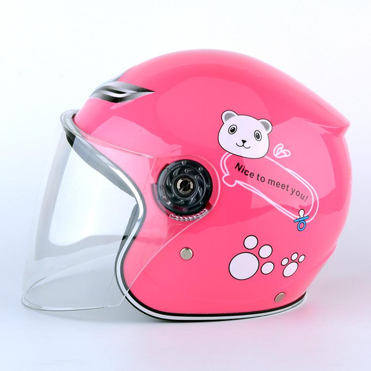 Casque de vélo ultraléger enfants | Moto, dessin animé, casque de sécurité, protection contre les animaux, casques de vélo de route: Pink