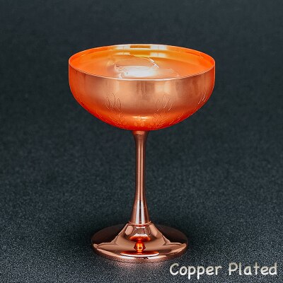 Ætsning martini cocktailglas, rustfrit kobber belagt: Kobberbelagt