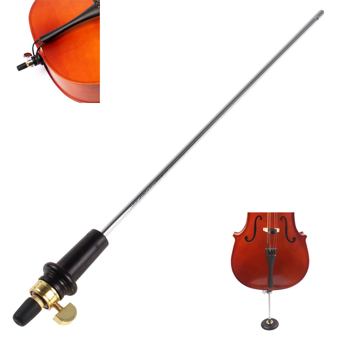 Sterke &amp; Stevige Cello Pinnen Set Ebbenhout Met End Pin 4/4 Onderdelen