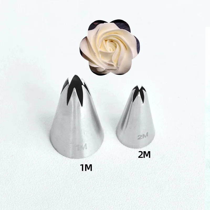 # Boquilla de punta de pastelería de estrella abierta de 1M y 2M, boquilla de punta para decoración de pasteles, tubo de escritura, boquilla para glaseado, herramientas para hornear y repostería